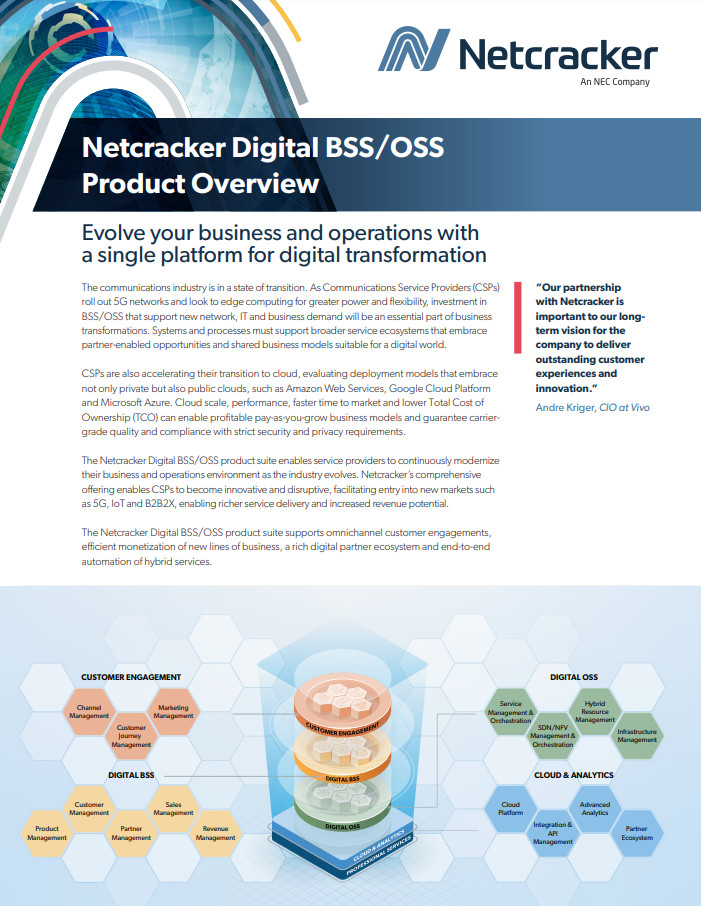 Netcracker Digital BSS/OSS Product Overview